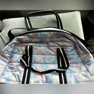 Tie dye pink duffle bag